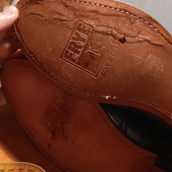 Frye Elegant Brown Leather Knee-High Boots Size 6.5 - Picture 11 of 15